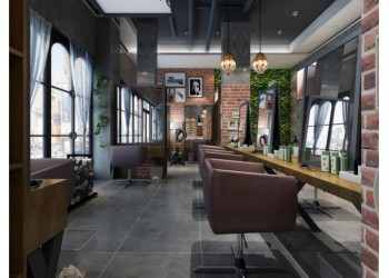 合肥美發店裝修，工業風設計，給你一種截然不同的體驗