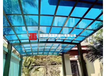 龍華湖藍耐力板批發(fā) 3MM雨棚工程耐力板定制